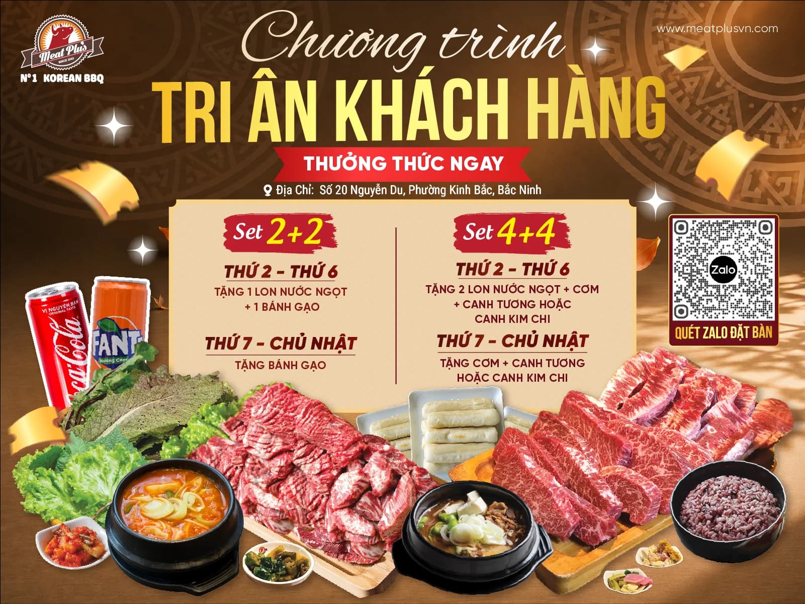 🔥 BỮA NƯỚNG ĐÃ ĐỦ NGON, GIỜ THÊM ĐỦ ĐẦY. THÁNG 8 MEAT PLUS BẮC NINH TUNG DEAL TẶNG MÓN HẤP DẪN